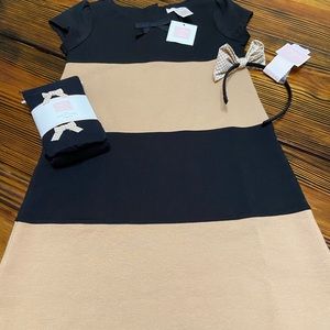 Janie and Jack Hello Houndstooth Dress Set sz 5/6